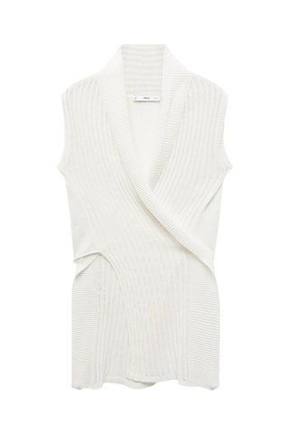 Gilet point croisé - Blanc