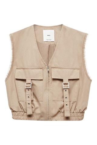 Gilet poches cargo - Beige