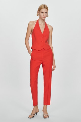 Gilet costume boutons - Corail