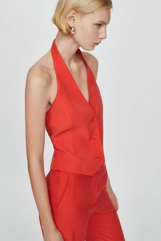 Gilet costume boutons - Corail