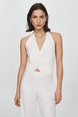 Gilet costume boutons - Blanc