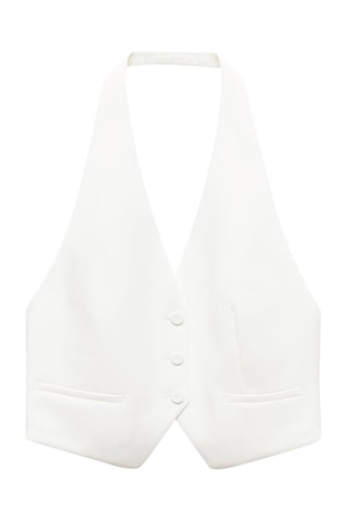 Gilet costume boutons - Blanc