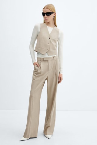 Gilet costume boutons - Beige