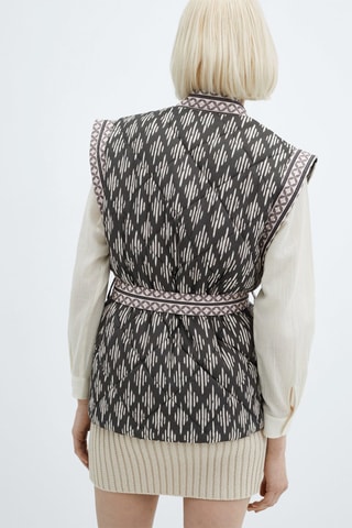 Gilet matelassé ceinture - Bleu marine