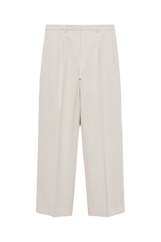 Pantalon droit pinces - Beige