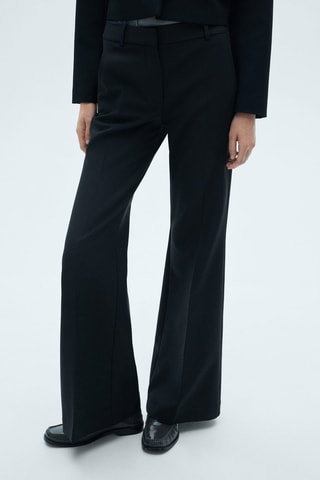 Pantalon évasé taille normale - Noir
