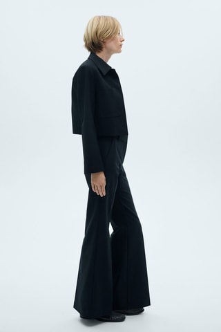 Pantalon évasé taille normale - Noir