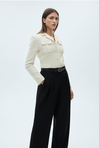 Pantalon pinces wideleg - Noir