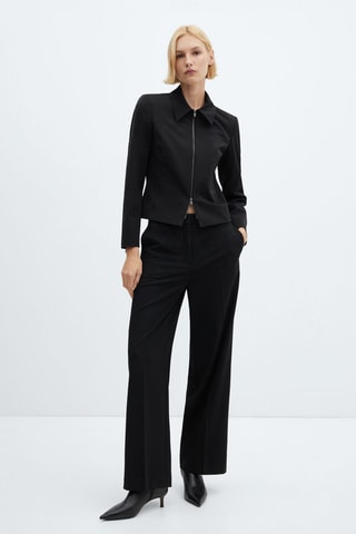 Pantalon wideleg taille basse - Noir
