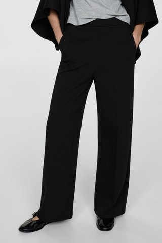 Pantalon droit fluide - Noir