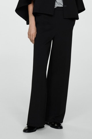 Pantalon droit fluide - Noir