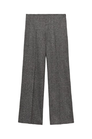 Pantalon costume chiné laine - Noir et blanc