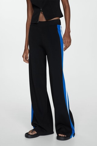 Pantalon maille coton lin - Noir