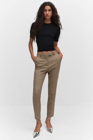 Pantalon skinny taille normale - Beige