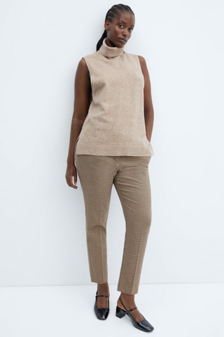 Pantalon skinny taille normale - Beige
