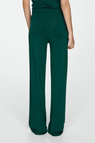 Pantalon maille wideleg - Vert foncé