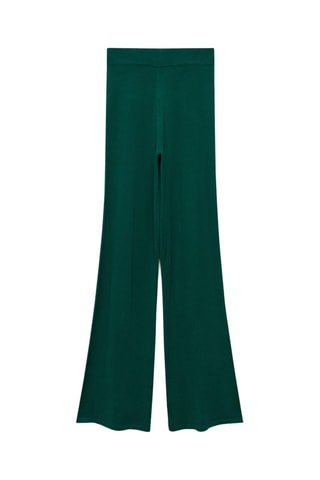 Pantalon maille wideleg - Vert foncé