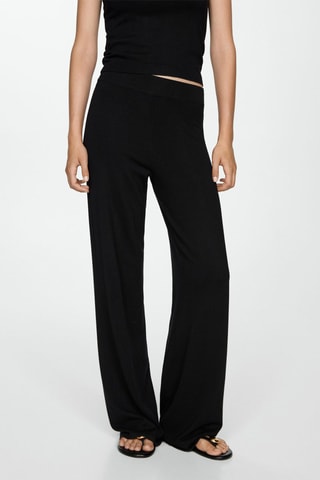 Pantalon maille wideleg - Noir