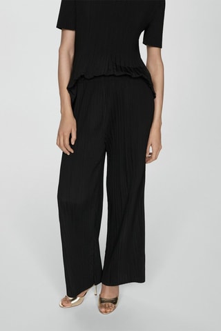Pantalon plissé fluide - Noir