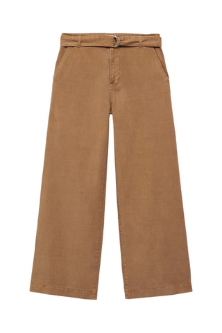Pantalon wideleg - Marron