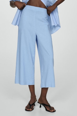 Pantalon wideleg lin - Ciel