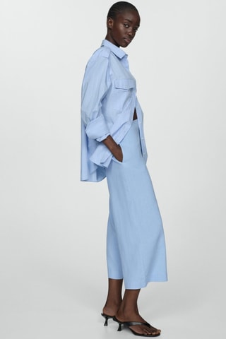Pantalon wideleg lin - Ciel