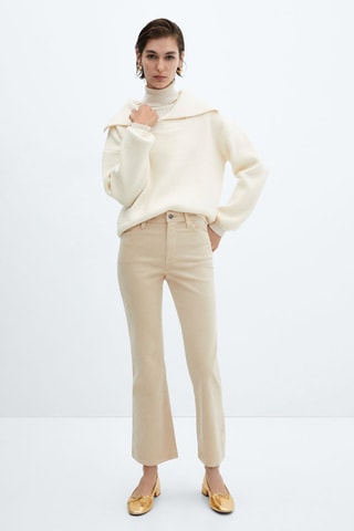 Pantalon flare crop Siennap - Écru