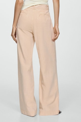 Pantalon fluide wideleg ceinture - Sable