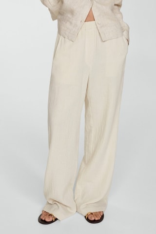Pantalon wide leg coton - Ecru