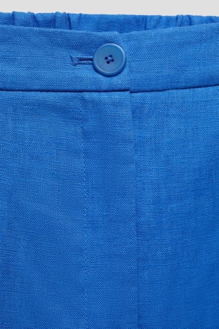 Pantalon 100% lin droit - Bleu
