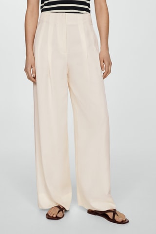 Pantalon Lyocell à pinces - Ecru