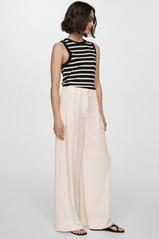 Pantalon Lyocell à pinces - Ecru