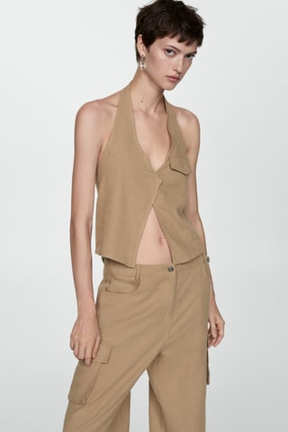 Pantalon cargo coton - Marron