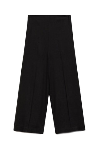 Pantalon wideleg lin - Noir