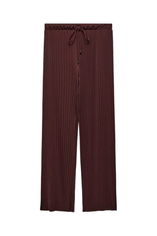 Pantalon droit plissé - Violet
