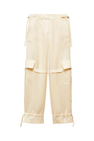 Pantalon cargo Lyocell - Ecru
