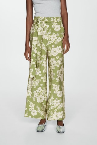 Pantalon imprimés noeud - Vert
