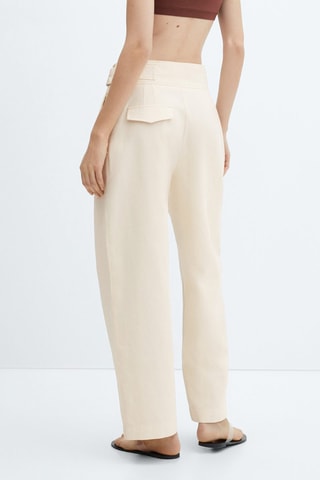 Pantalon pinces croisé - Blanc
