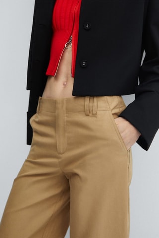 Pantalon wideleg Lyocell - Beige
