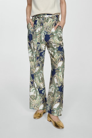 Pantalon imprimés noeud - Vert
