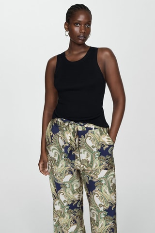 Pantalon imprimés noeud - Vert