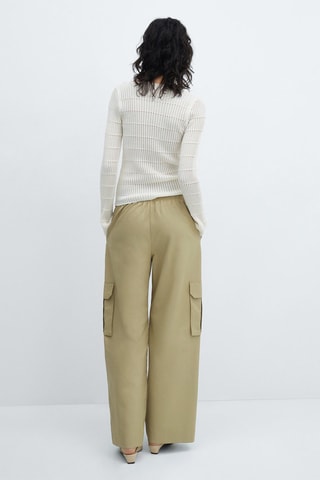 Pantalon cargo taille élastique - Beige