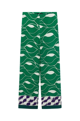 Pantalon droit imprimé - Vert