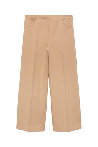Pantalon pinces wideleg - Beige
