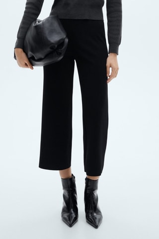 Pantalon droit fluide - Noir