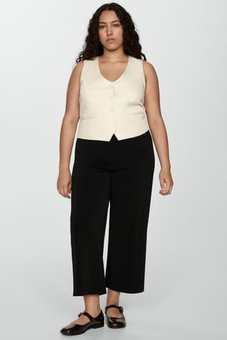 Pantalon droit fluide - Noir