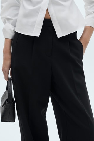 Pantalon droit pinces - Noir