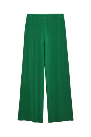 Pantalon palazzo plissé - Vert