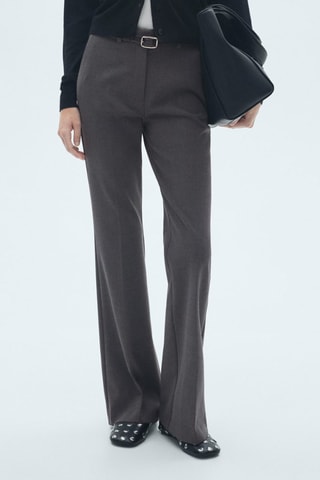 Pantalon flare poches - Gris