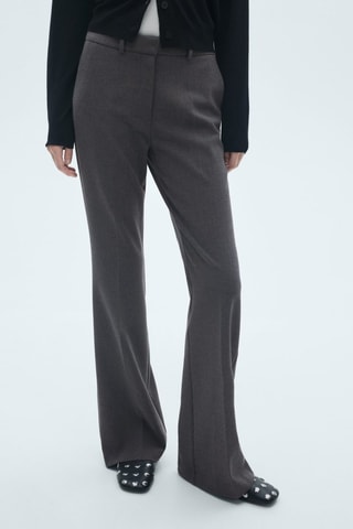 Pantalon flare poches - Gris